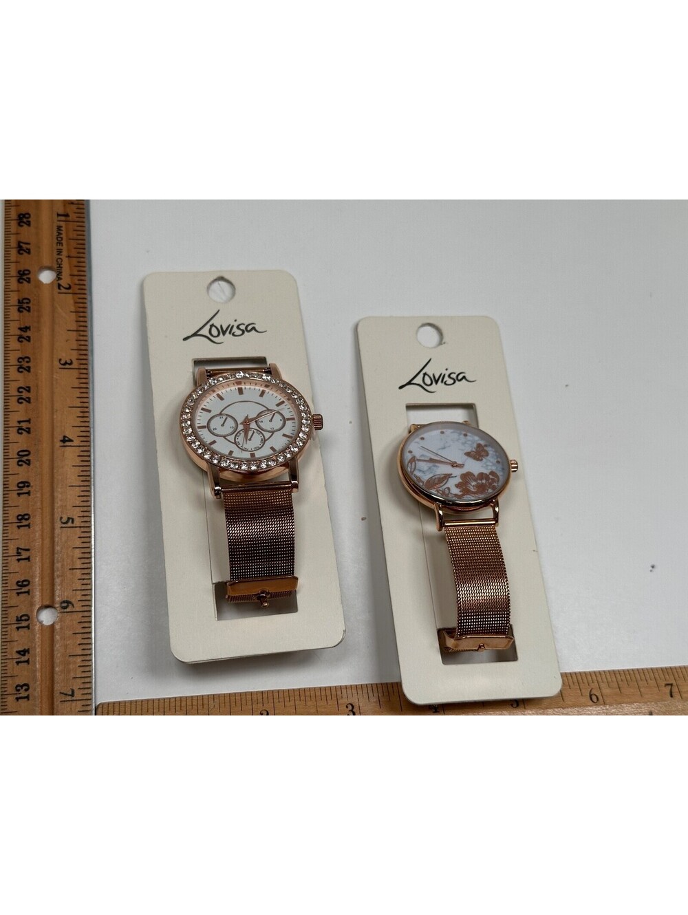 2 Lovisa Watches Female Women Rose Gold Tone Bling Fashion Butterfly